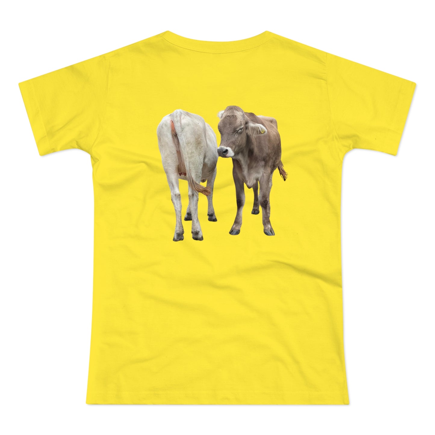 Zwei Kühe - Ein Blick zurück | Lustiges T-Shirt für Tierfreunde & Landeier mit Stil