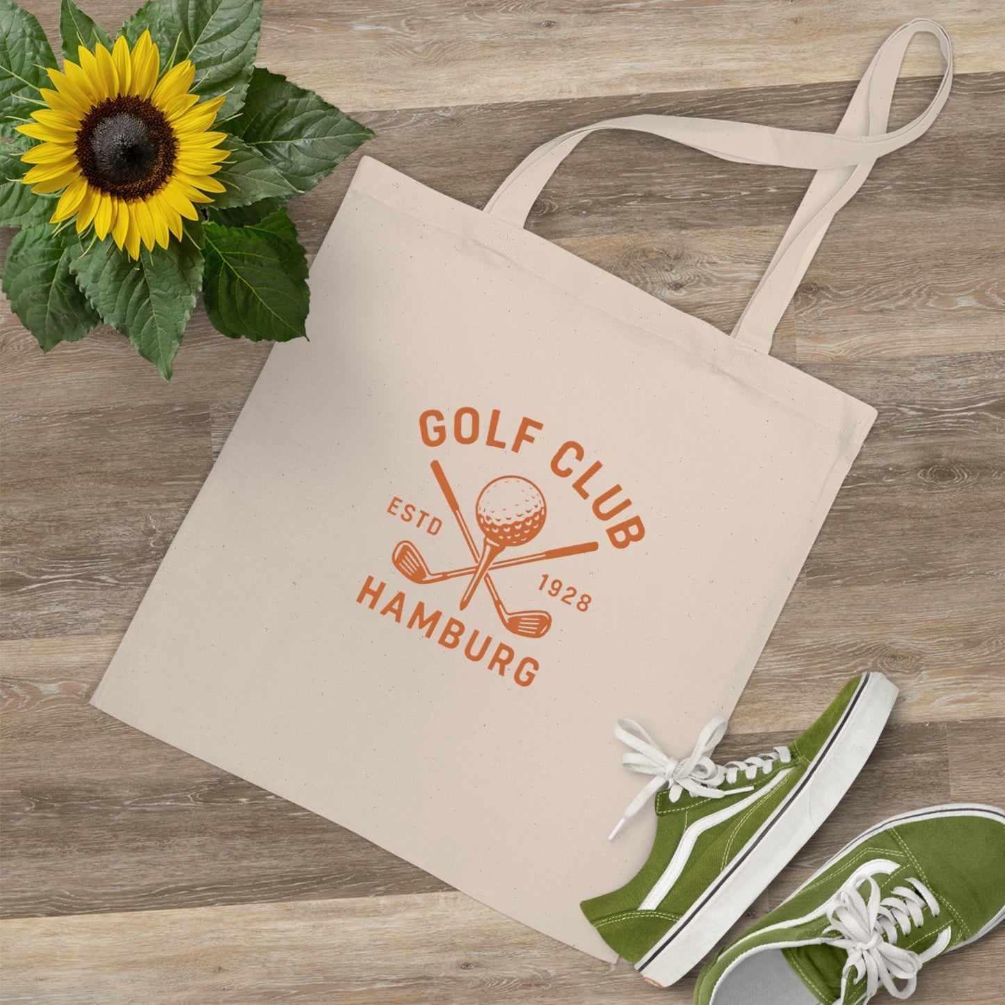 Vintage Golf Club Hamburg Jutebeutel – Retro Stofftasche Estd. 1928 für Golfer & Hamburg-Fans