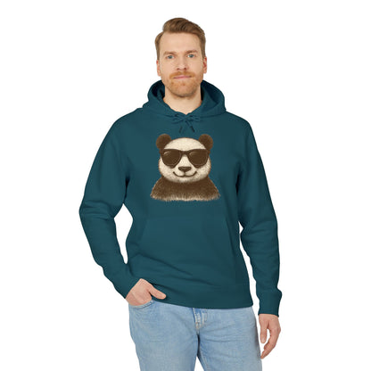Panda Hoodie mit Sonnenbrille (Brustprint) – Cooler Unisex Kapuzenpullover im Oversize Streetwear Look