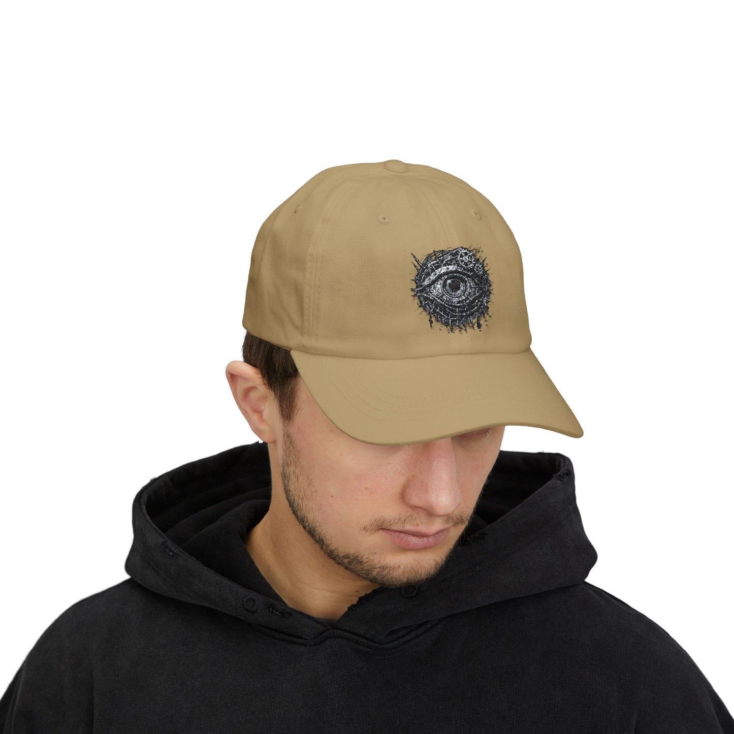 Biomechanisches Auge Cap – Cyberpunk Kappe mit Zahnrädern & Kabeln | Verstellbare Unisex Techwear Basecap