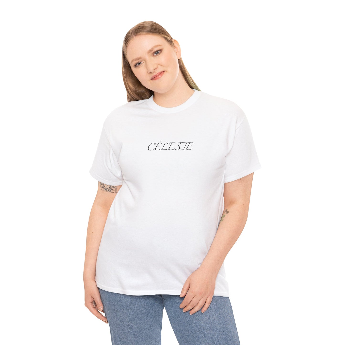 Céleste T-Shirt (Brustprint) – Unisex Heavy Cotton Tee | Nachhaltige Streetwear aus 100% Baumwolle