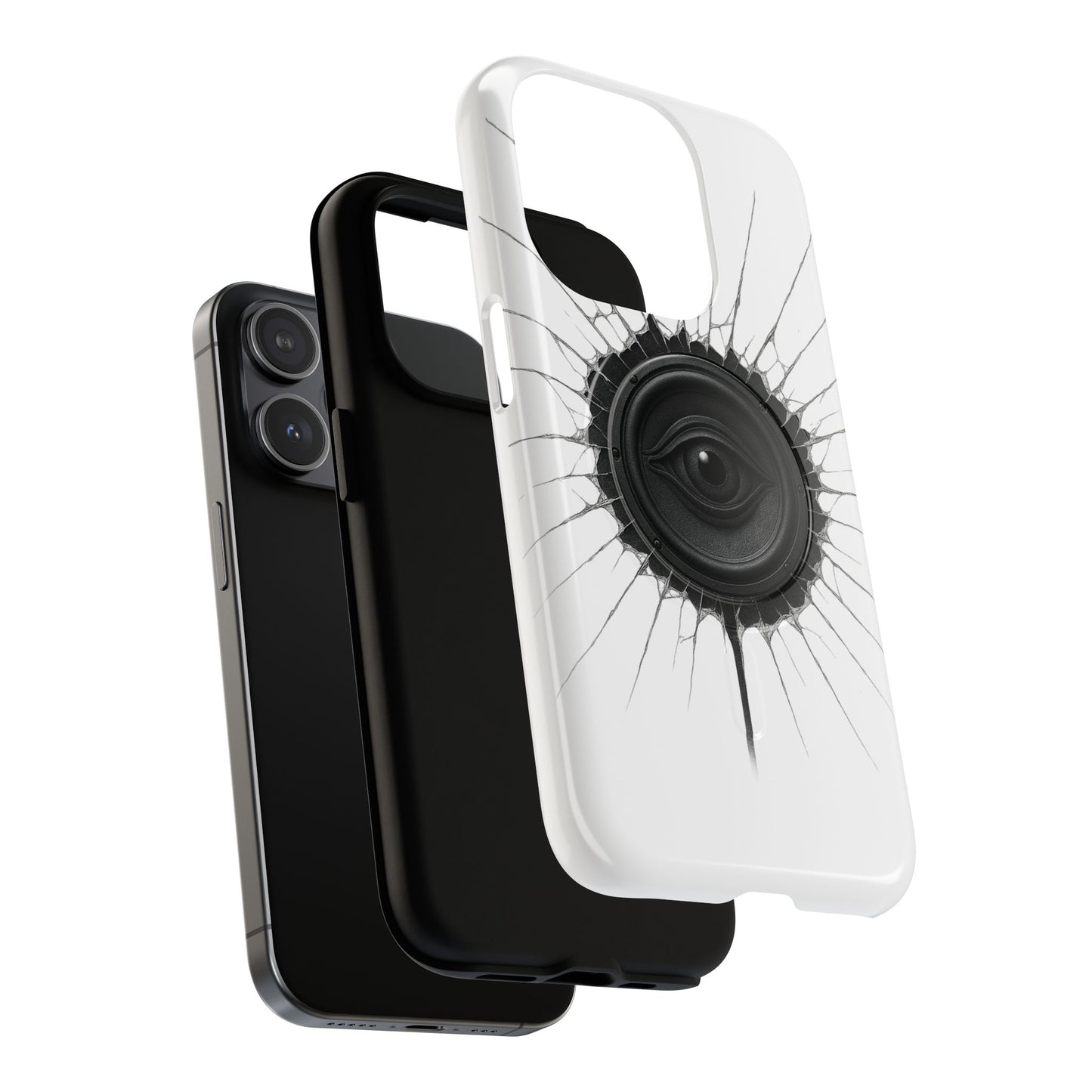 Surreal Eye Speaker Handyhülle – Kreatives Lautsprecher-Augen Design für Musik- & Kunstfans – Schutzhülle für iPhone & Android"