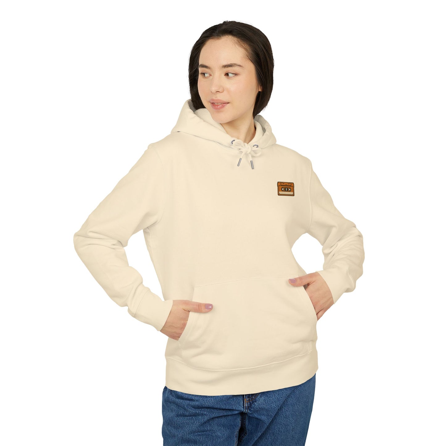 Retro Kassette Hoodie – Unisex Kapuzenpullover mit Tape-Logo vorn | Nostalgie Streetwear für Musikfans