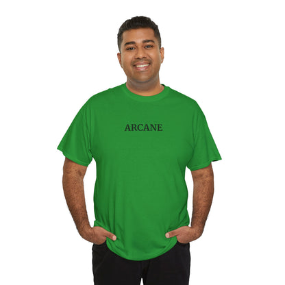 ARCANE T-Shirt (Brustprint) – Unisex Heavy Cotton Tee | Nachhaltige Streetwear aus 100% Baumwolle