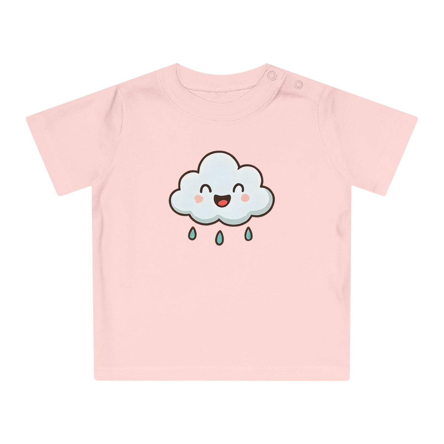 Baby T-Shirt „Happy Cloud“ – Niedliches Wolken-Motiv, Bio-Baumwolle, nachhaltige Babybekleidung für kleine Träumer