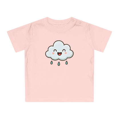 Baby T-Shirt „Happy Cloud“ – Niedliches Wolken-Motiv, Bio-Baumwolle, nachhaltige Babybekleidung für kleine Träumer