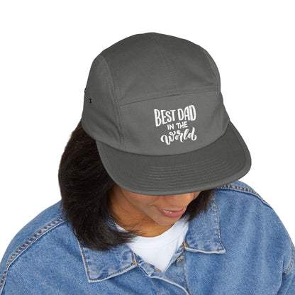 Best Dad in the World – 5-Panel Cap mit Stickerei