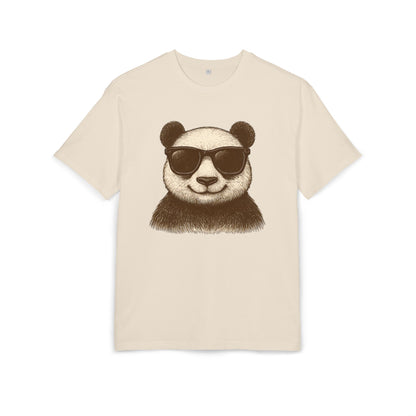 Cooler Panda T-Shirt (Brustprint) – Stylisches Unisex Shirt mit Sonnenbrillen-Motiv im Retro Look