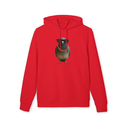 Gangster Taube Hoodie (Brustprint) – Lustiger Streetstyle Kapuzenpullover mit Vogel Motiv – Oversize Unisex Hoodie für Herren & Damen