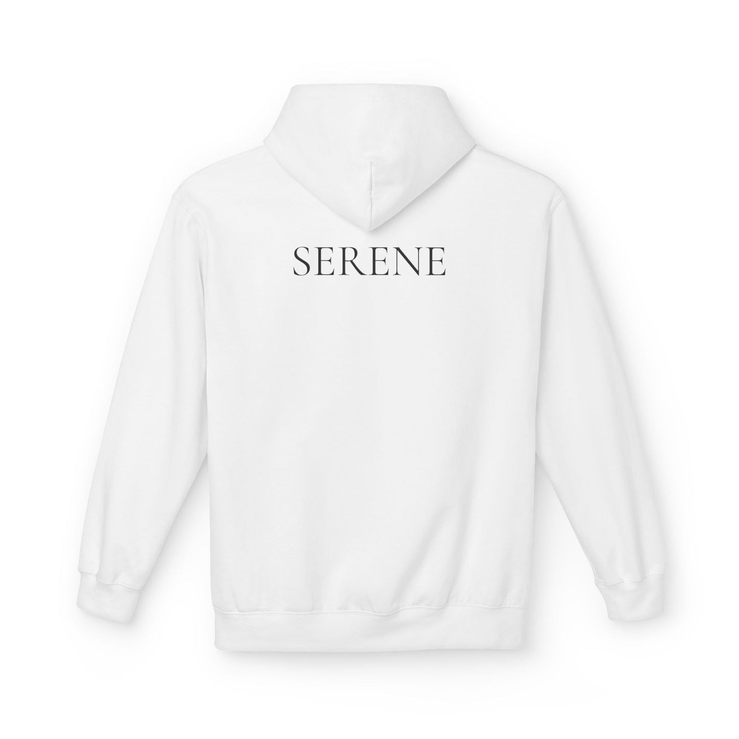 SERENE Hoodie (Rückenprint) – Unisex Midweight Fleece | Nachhaltige Streetwear mit Komfort & Stil