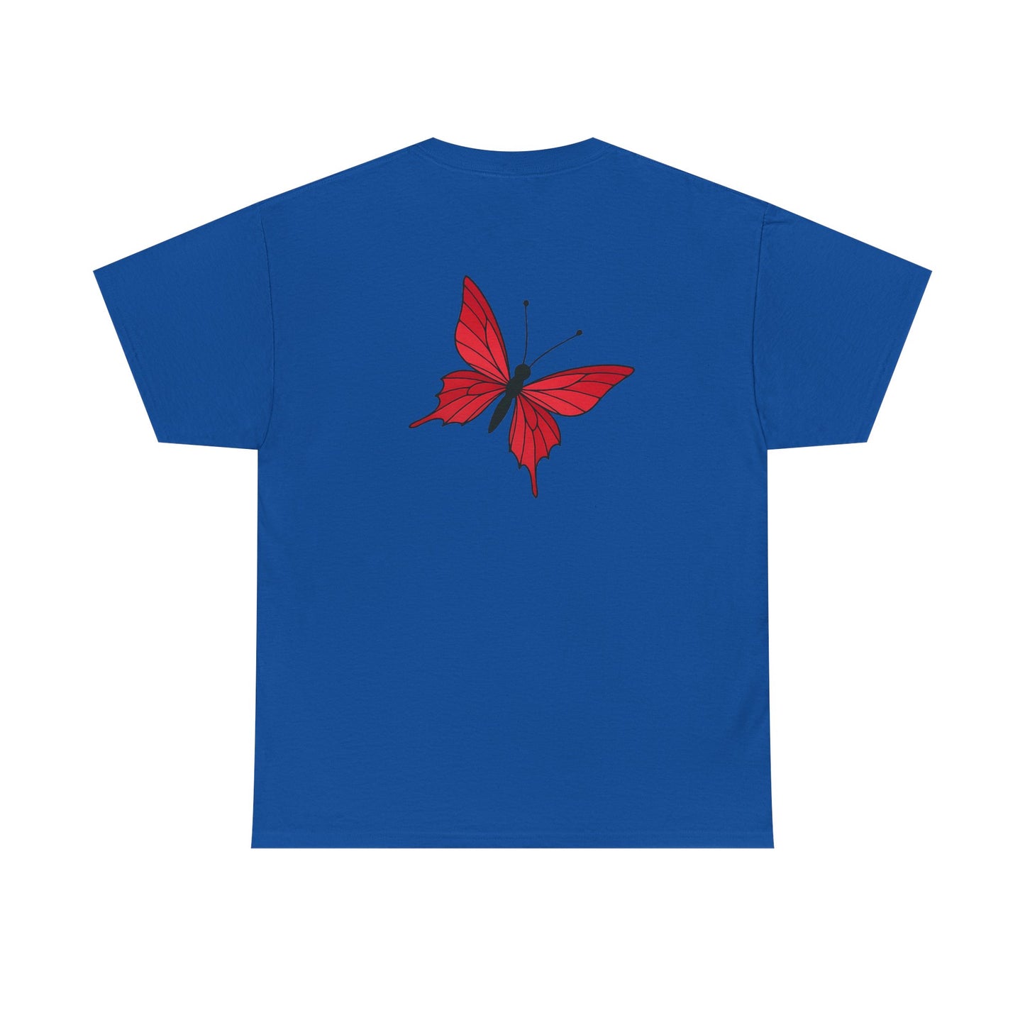 Roter Schmetterling T-Shirt Unisex – Ausdrucksstarkes Butterfly Design | Natur-inspiriertes Baumwollshirt für Damen & Herren