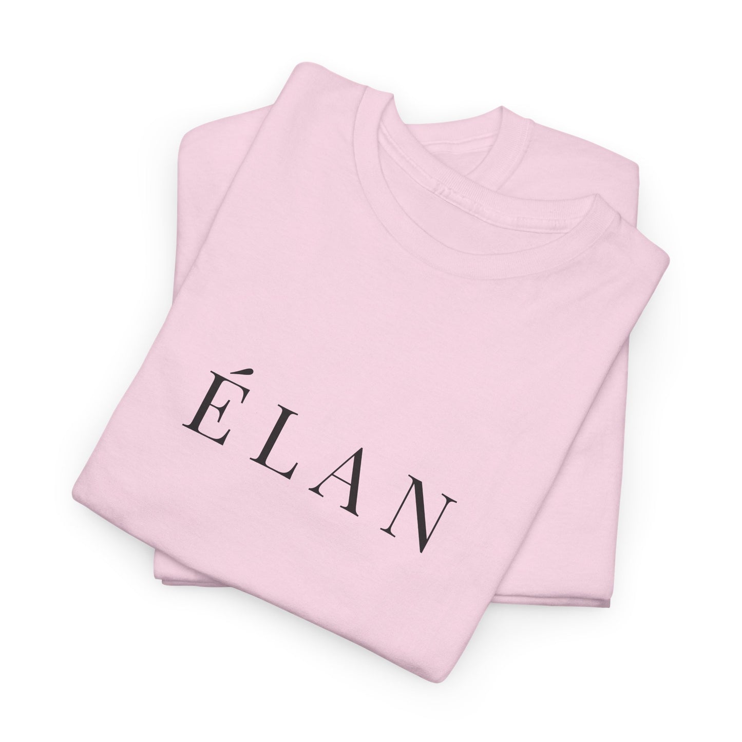 Élan Unisex Heavy Cotton T-Shirt (Brustprint) – Stilvolles Premium-Shirt aus 100 % Baumwolle für zeitlosen Look und Komfort