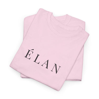 Élan Unisex Heavy Cotton T-Shirt (Brustprint) – Stilvolles Premium-Shirt aus 100 % Baumwolle für zeitlosen Look und Komfort