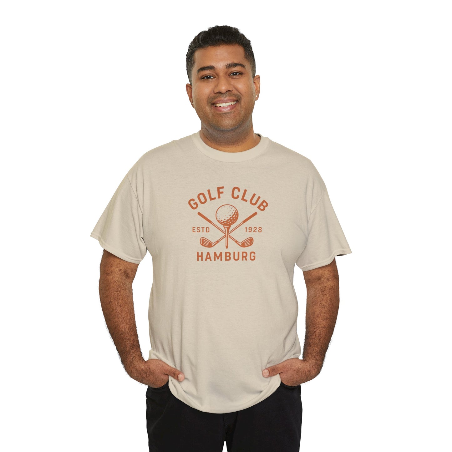 Vintage Golf Club Hamburg T-Shirt (Brustprint) – Estd. 1928 Retro Golfshirt für Herren & Damen
