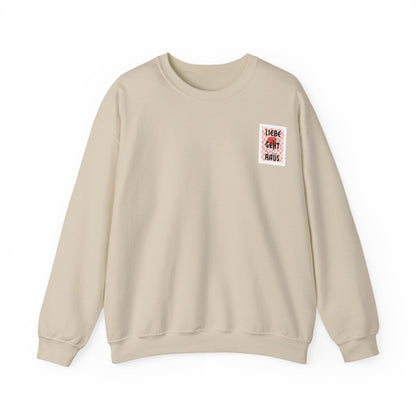 LIEBE GEHT RAUS - Unisex Sweatshirt mit Statement Liebe Geht Raus - Bequemer Pullover mit Herz-Motiv, Nachhaltig in Deutschland Gefertigt