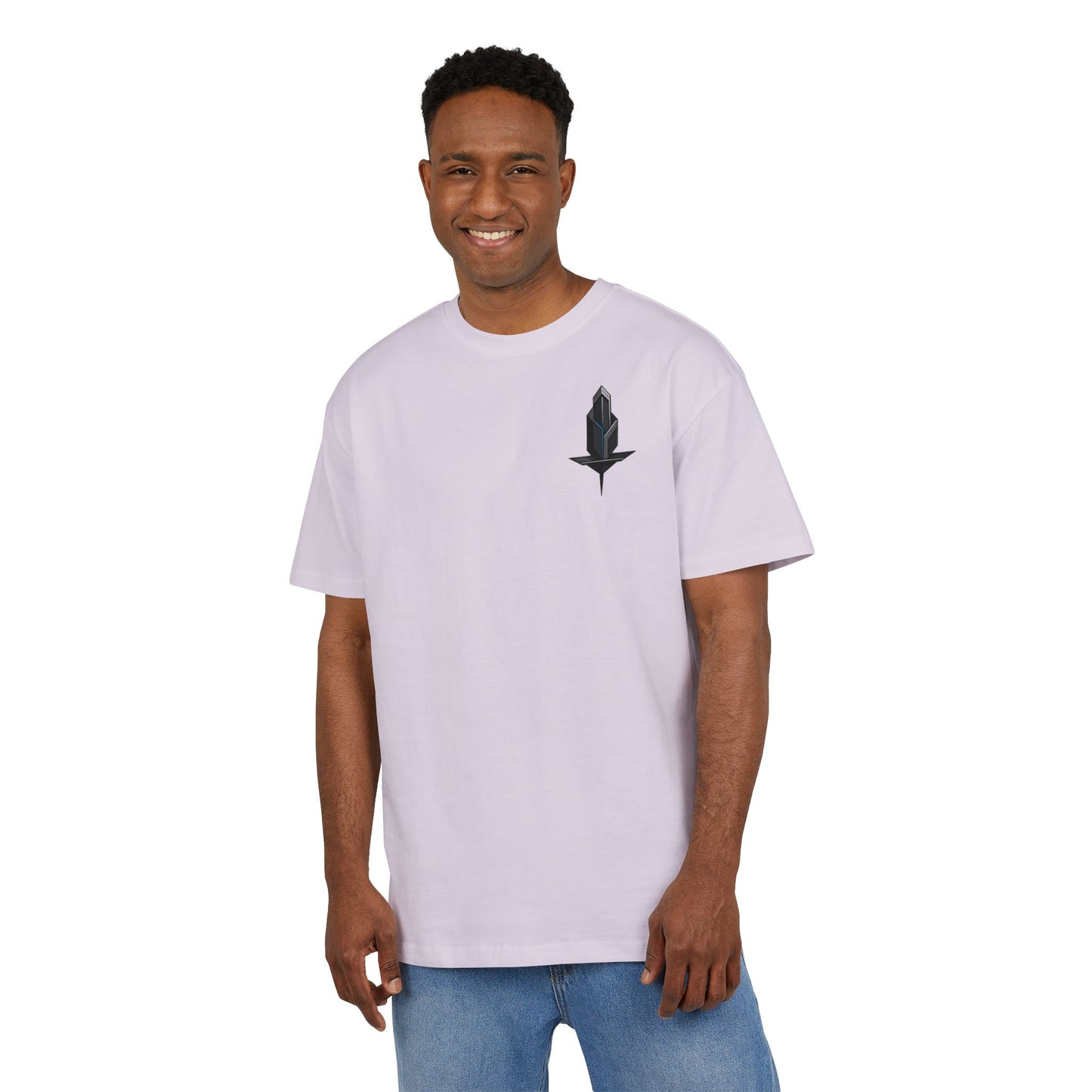 Minimalistisches Tech T-Shirt (Brustprint) – Unisex Shirt mit modernem geometrischem Logo – Urban Streetwear Look