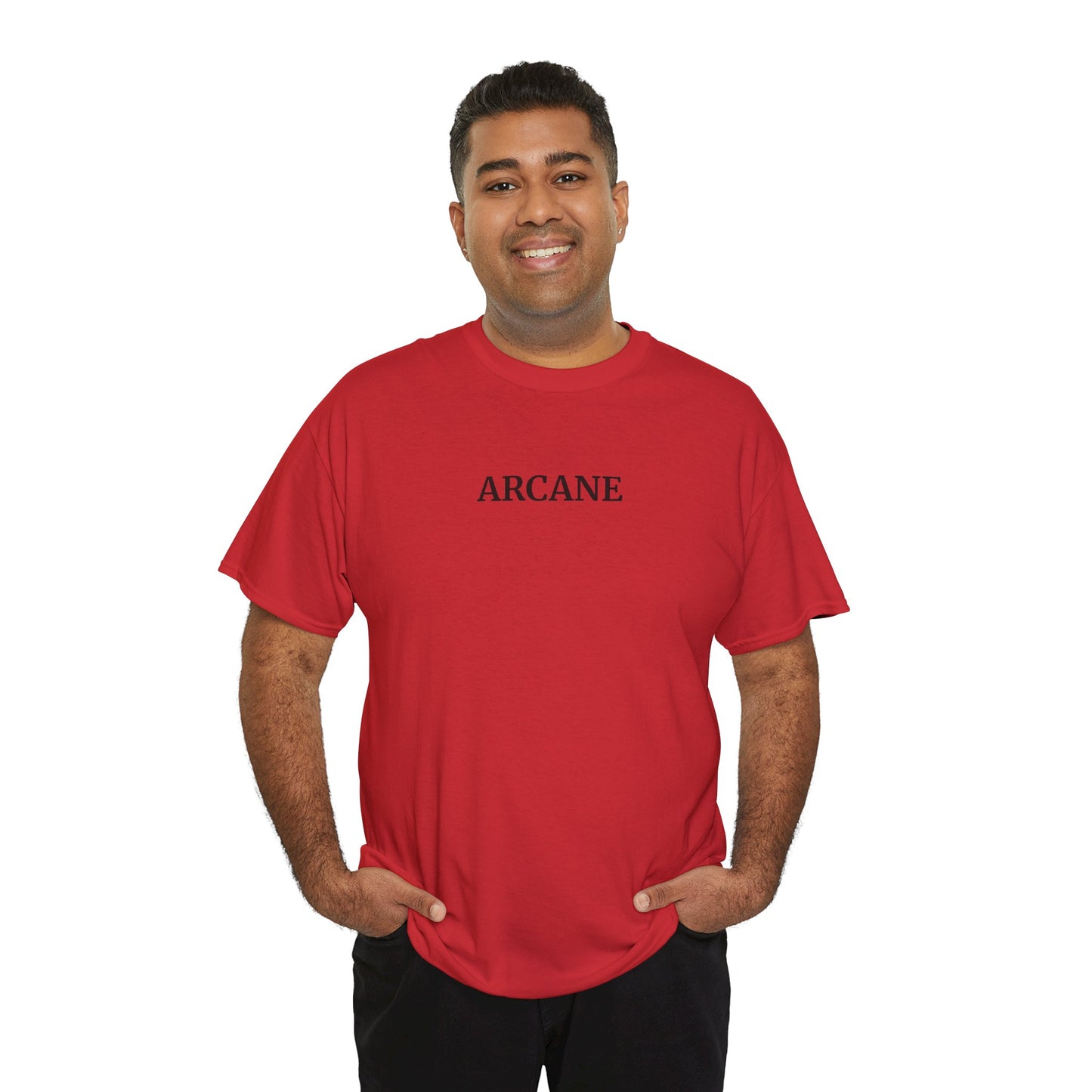 ARCANE T-Shirt (Brustprint) – Unisex Heavy Cotton Tee | Nachhaltige Streetwear aus 100% Baumwolle