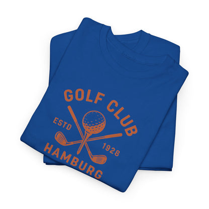 Vintage Golf Club Hamburg T-Shirt (Brustprint) – Estd. 1928 Retro Golfshirt für Herren & Damen