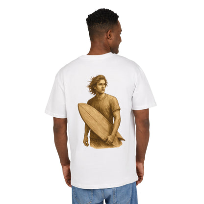 Retro Surfer T-Shirt (Brustprint) – Vintage Beach Style für Wellenreiter & Ocean-Lovers