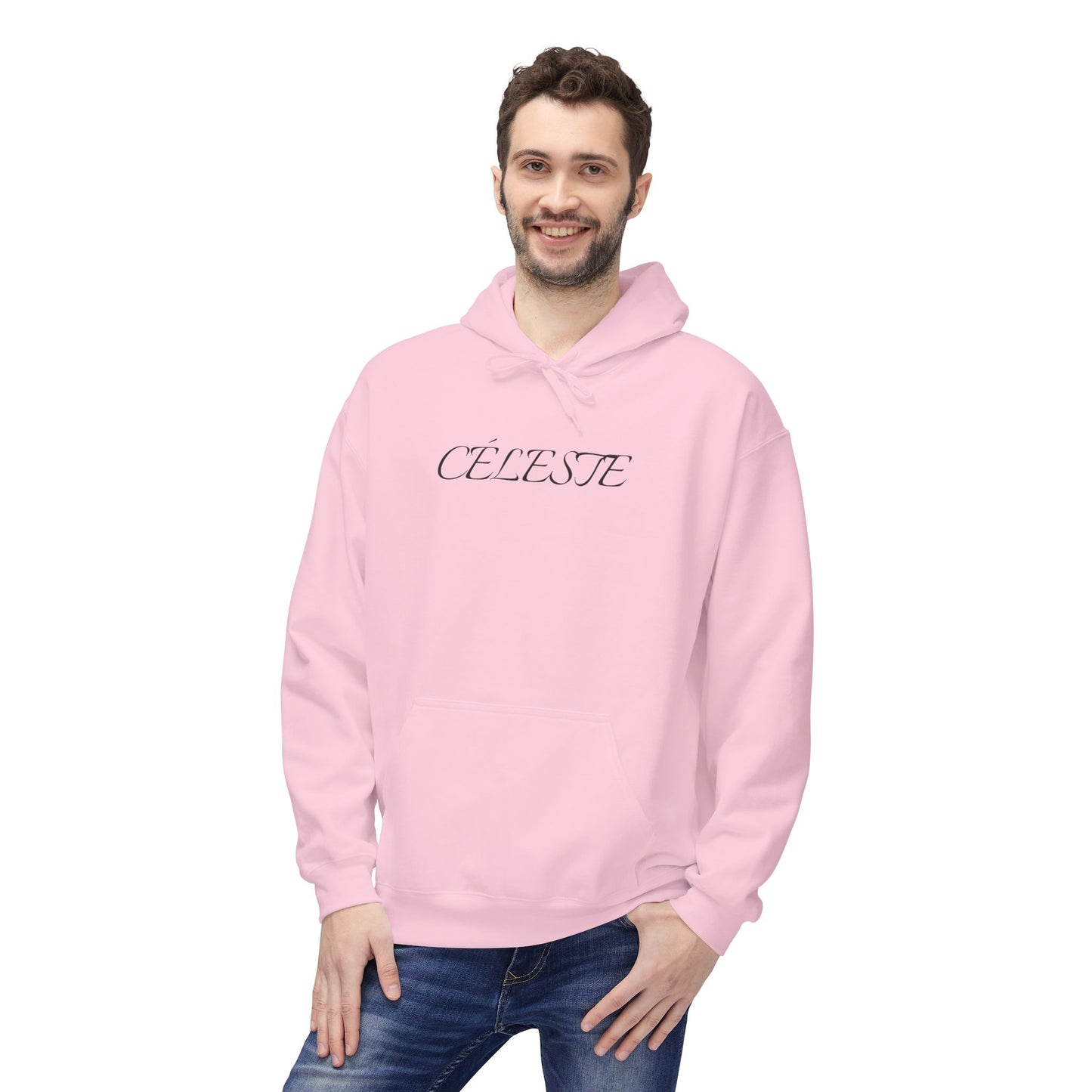 CÉLESTE Hoodie (Brustprint) – Unisex Midweight Softstyle Fleece | Nachhaltige Streetwear mit Komfort & Stil