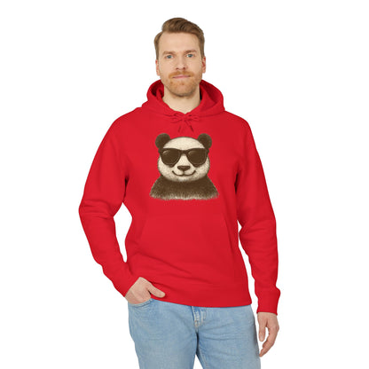 Panda Hoodie mit Sonnenbrille (Brustprint) – Cooler Unisex Kapuzenpullover im Oversize Streetwear Look