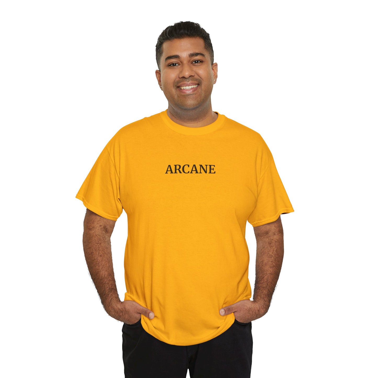 ARCANE T-Shirt (Brustprint) – Unisex Heavy Cotton Tee | Nachhaltige Streetwear aus 100% Baumwolle