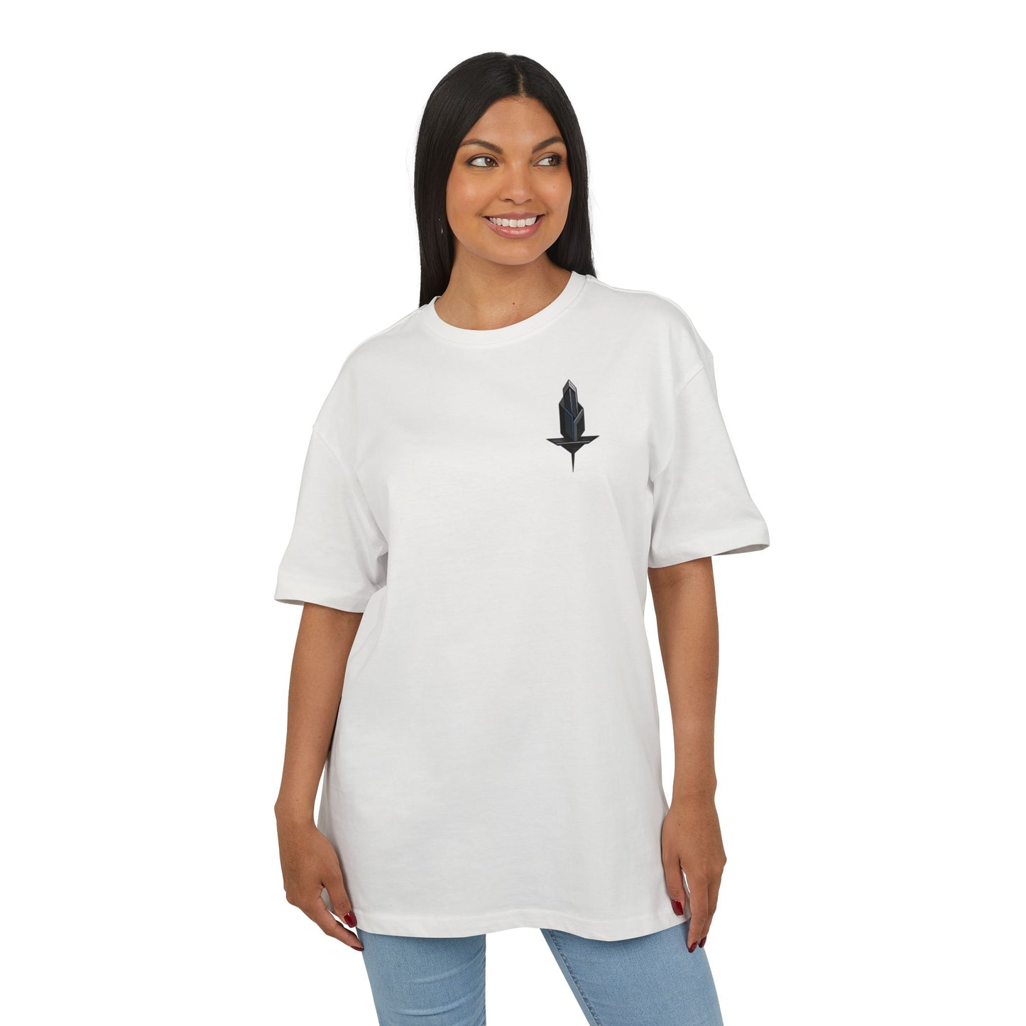 Minimalistisches Tech T-Shirt (Brustprint) – Unisex Shirt mit modernem geometrischem Logo – Urban Streetwear Look