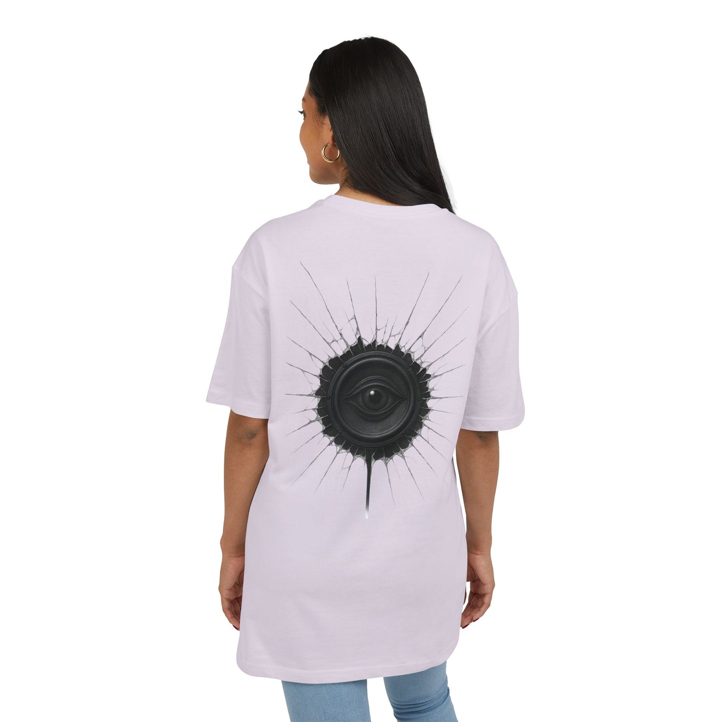 Surreal Sound T-Shirt – Lautsprecher mit Auge Design im Black & White Look – Unisex Streetwear für Musik- & Kunstfans