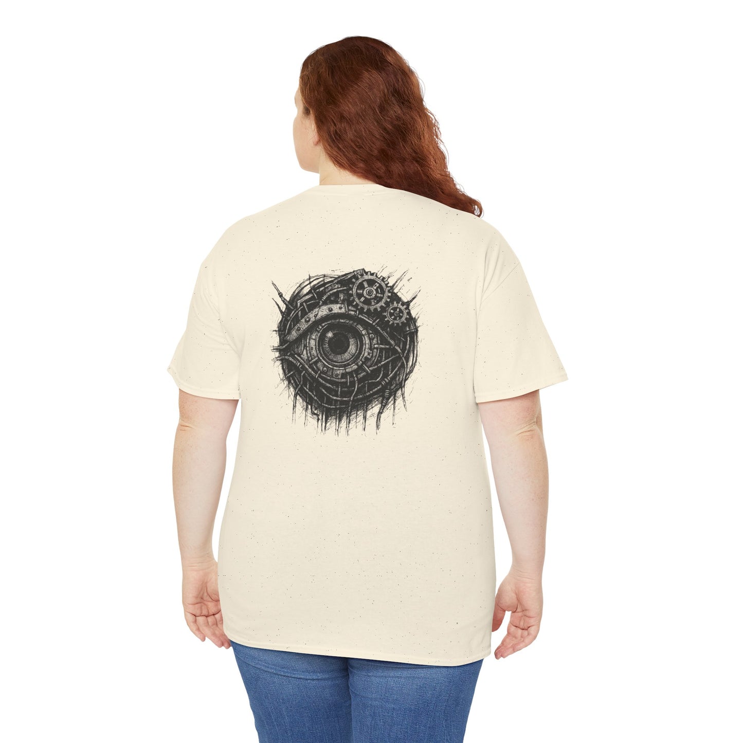 Biomechanisches Auge T-Shirt Unisex – Cyberpunk Zahnräder & Drähte Design | Futuristisches Cyborg Shirt für Sci-Fi & Gothic Fans