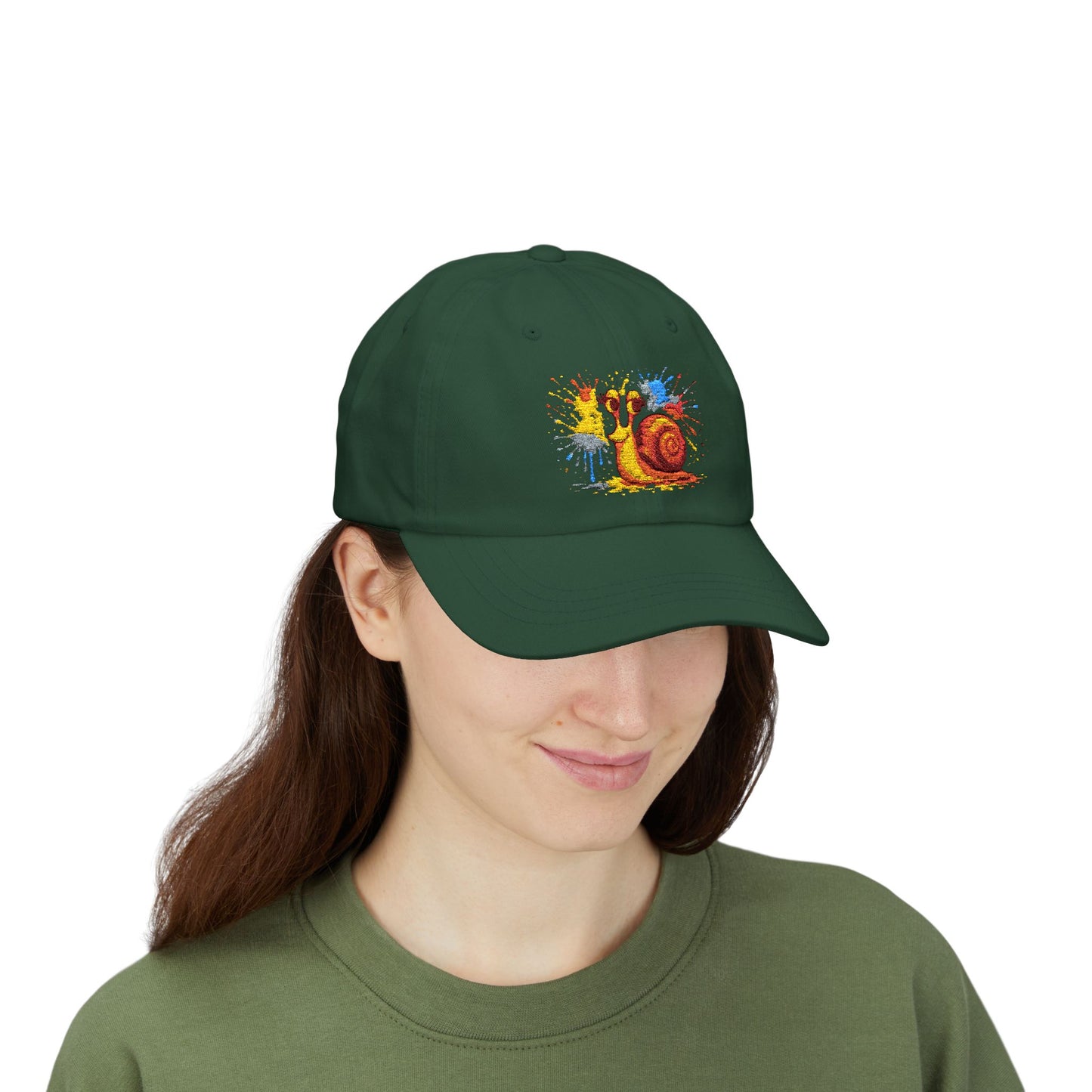 Schnecken Cap – Lustige Unisex Kappe mit buntem Farbklecks-Motiv für Alltag, Festivals & Streetwear