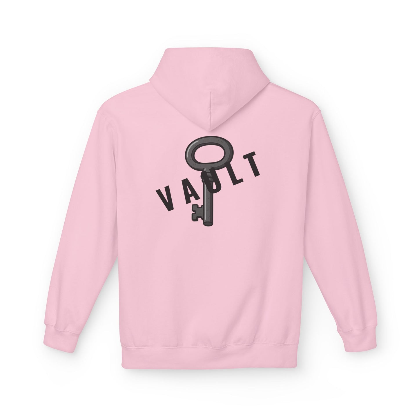 VAULT Hoodie mit Schlüssel-Design (Rückenprint) – Unisex Midweight Fleece | Nachhaltige Streetwear mit Komfort & Stil