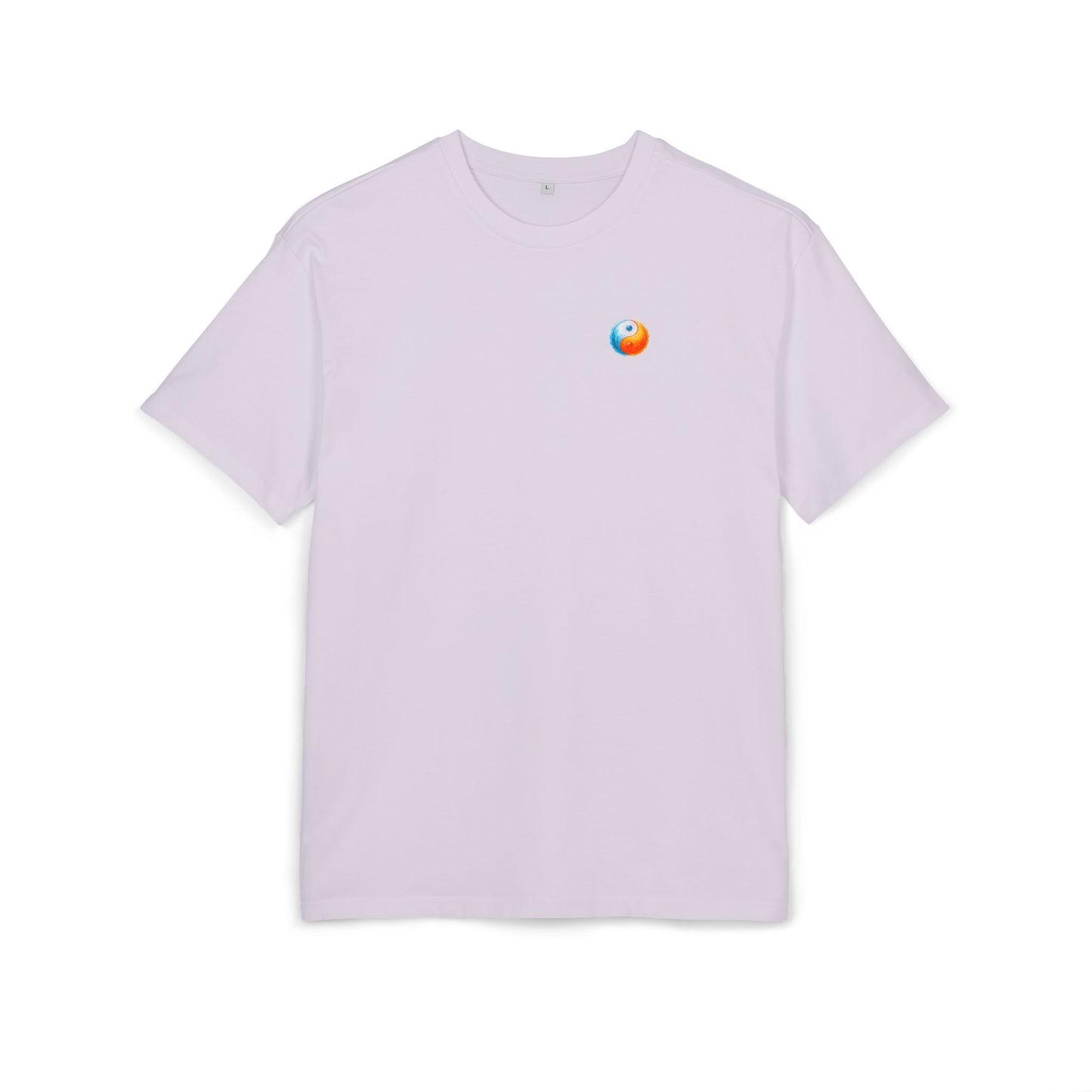 Yin Yang T-Shirt (Brustprint) – Element Wasser & Feuer Symbol im Energie-Design – Unisex Spiritual Streetwear Shirt