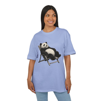 Chillender Panda (Brustprint) – Cooles Tiermotiv | Unisex Funshirt