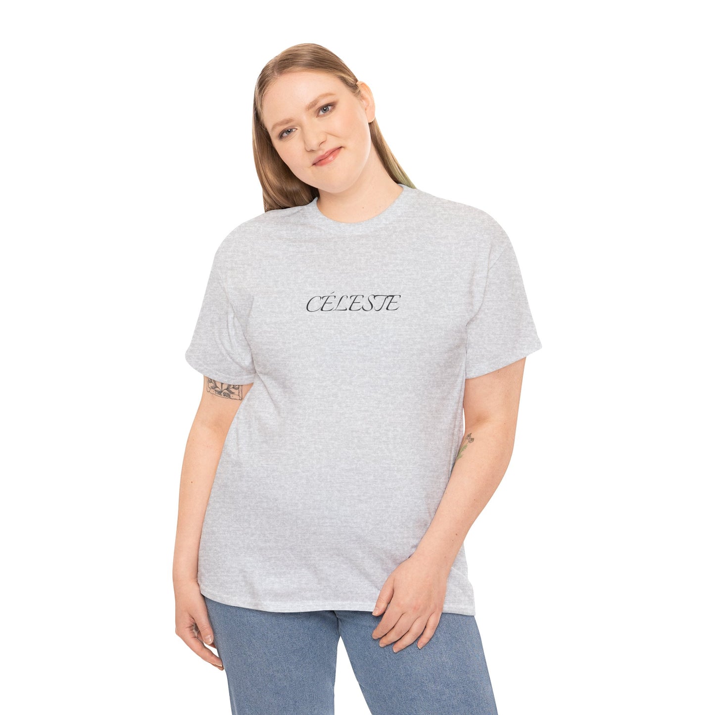 Céleste T-Shirt (Brustprint) – Unisex Heavy Cotton Tee | Nachhaltige Streetwear aus 100% Baumwolle