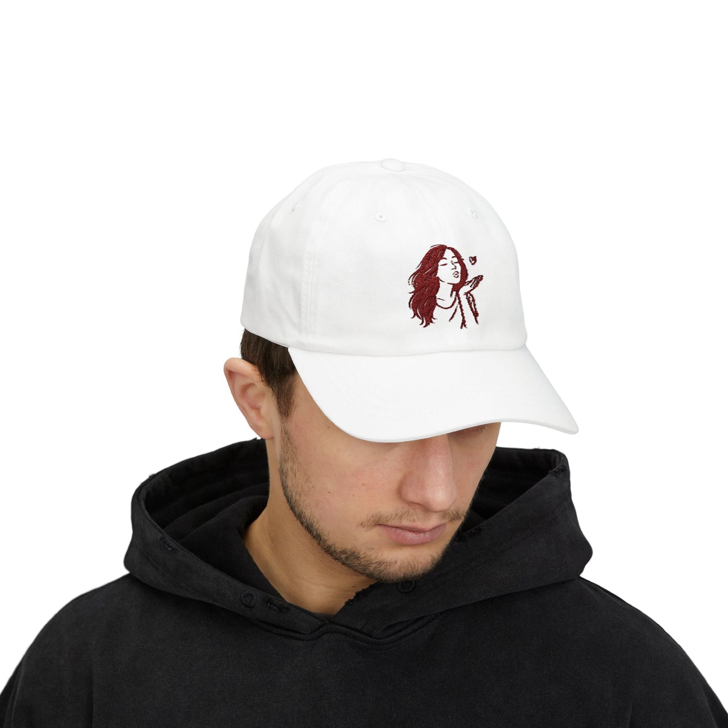 Kusshand Cap – Stylische Unisex Basecap mit romantischem Kuss-Motiv & Herz