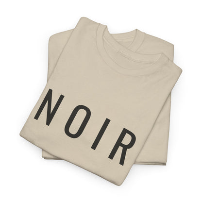NOIR T-Shirt Unisex (Brustprint) – Nachhaltiges Heavy Cotton Tee aus 100% Baumwolle, Minimalistische Streetwear & Geschenkidee