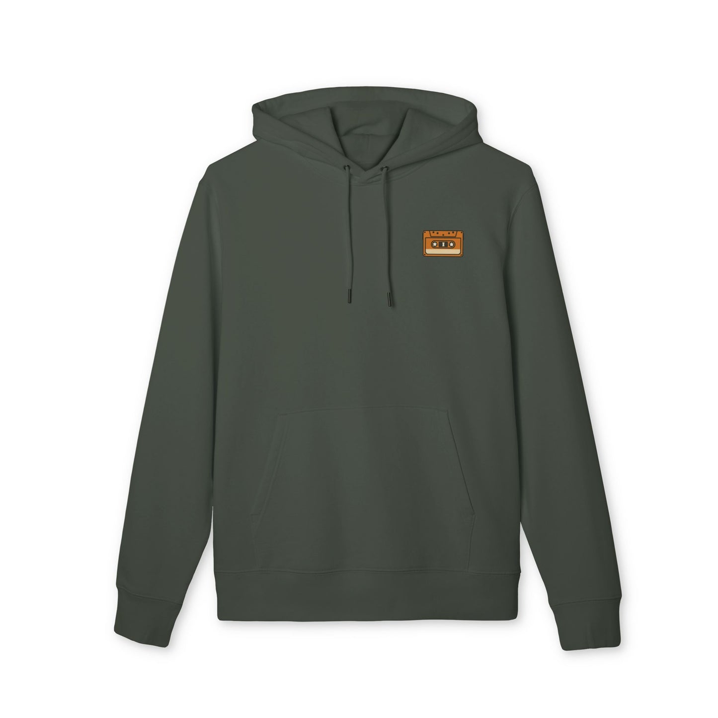 Retro Kassette Hoodie – Unisex Kapuzenpullover mit Tape-Logo vorn | Nostalgie Streetwear für Musikfans