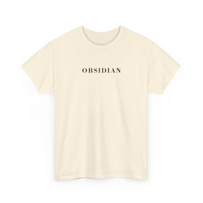 OBSIDIAN T-Shirt (Brustprint) – Unisex Heavy Cotton Tee | Nachhaltige Streetwear aus 100% Baumwolle
