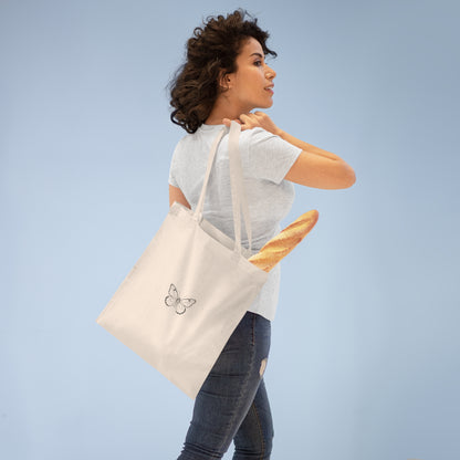 Schmetterling Jutebeutel – Nachhaltige Stofftasche mit Line Art Design | Umweltfreundlicher Shopper für Alltag & Freizeit