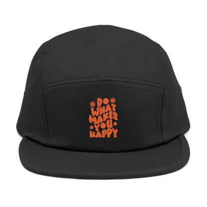 Do What Makes You Happy – 5-Panel Cap mit Stickerei