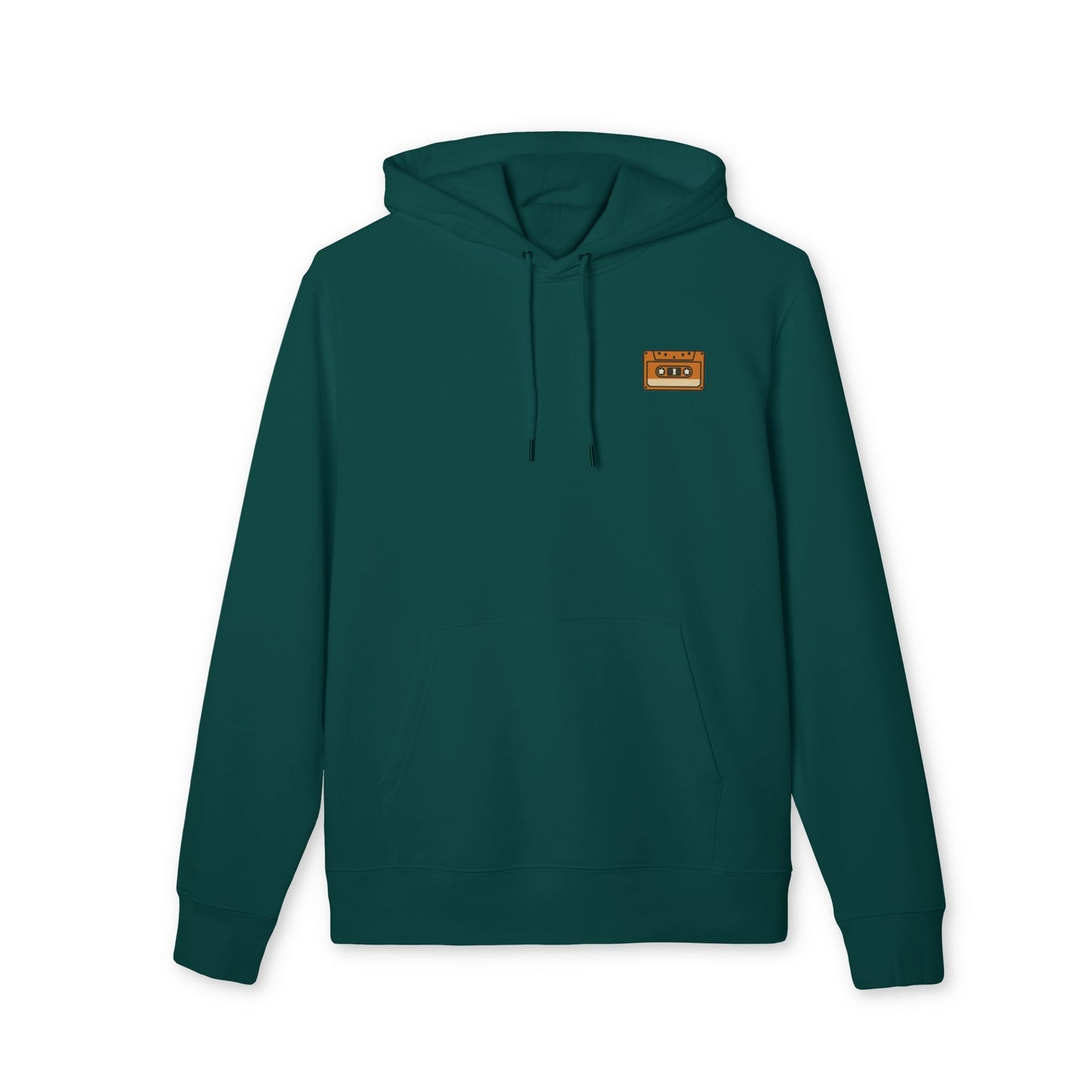Retro Kassette Hoodie – Unisex Kapuzenpullover mit Tape-Logo vorn | Nostalgie Streetwear für Musikfans