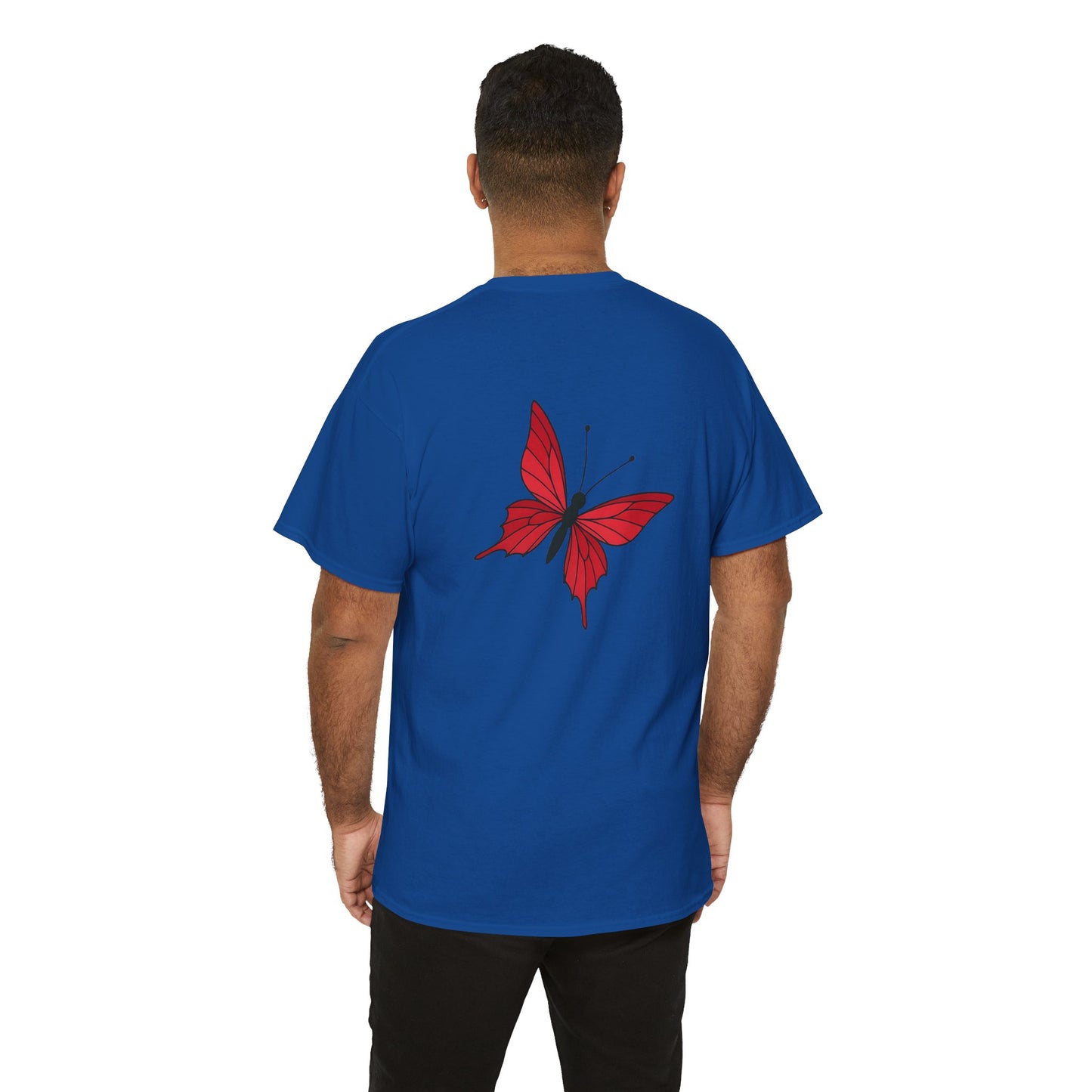 Roter Schmetterling T-Shirt Unisex – Ausdrucksstarkes Butterfly Design | Natur-inspiriertes Baumwollshirt für Damen & Herren
