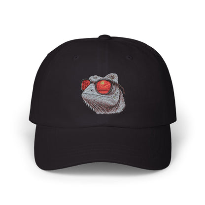 Chamäleon Cap mit Sonnenbrille & Disco-Design – Trendige Unisex Basecap mit Tiermotiv