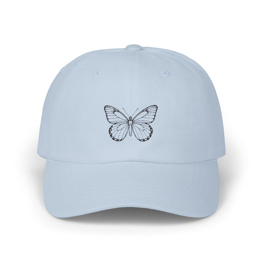 Schmetterling Cap Unisex – Stylische Kappe mit Line Art Design | Verstellbare Basecap aus Baumwolle für Alltag & Freizeit