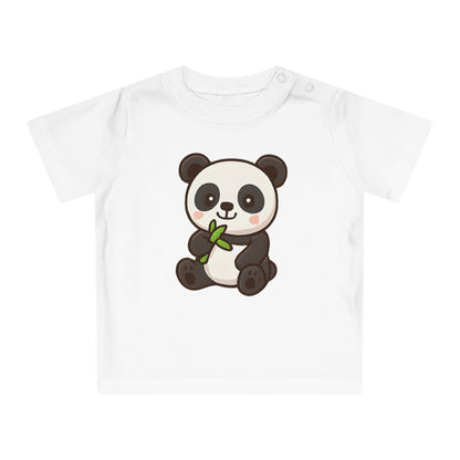 Baby T-Shirt „Cuddly Panda“ – Niedliches Panda-Motiv, Bio-Baumwolle, nachhaltige Babybekleidung für kleine Tierfreunde