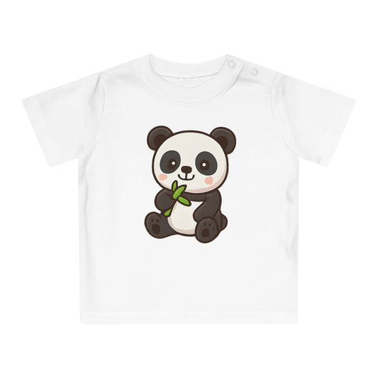 Baby T-Shirt „Cuddly Panda“ – Niedliches Panda-Motiv, Bio-Baumwolle, nachhaltige Babybekleidung für kleine Tierfreunde