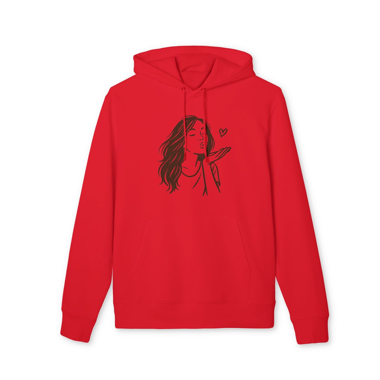 Kusshand Hoodie Unisex (Brustprint) – Romantischer Love Hoodie mit Herz Motiv, Stylisches Geschenk für Valentinstag & Paare