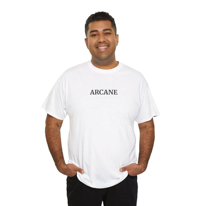 ARCANE T-Shirt (Brustprint) – Unisex Heavy Cotton Tee | Nachhaltige Streetwear aus 100% Baumwolle