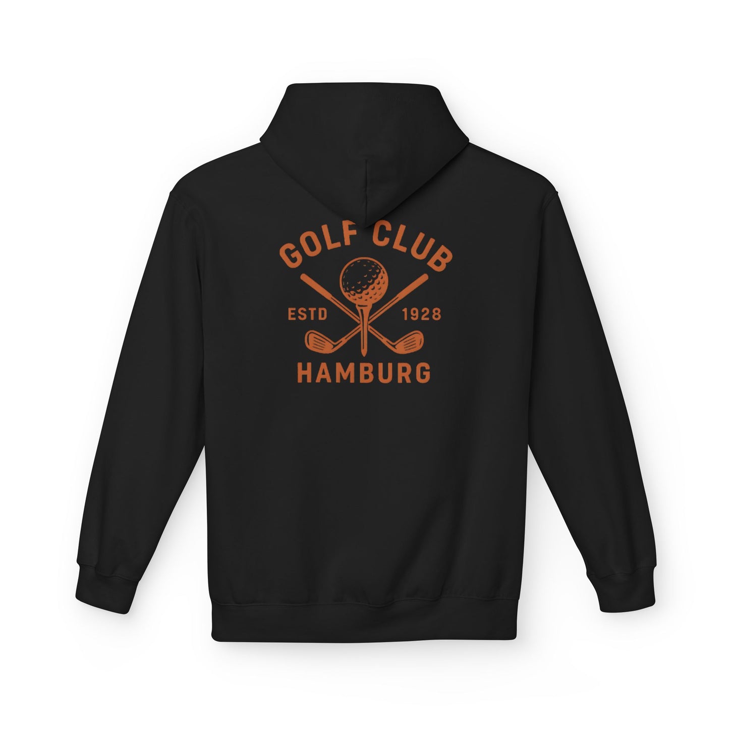 Vintage Golf Club Hamburg Hoodie (Rückenprint) – Retro Kapuzenpullover Estd. 1928 für Herren & Damen