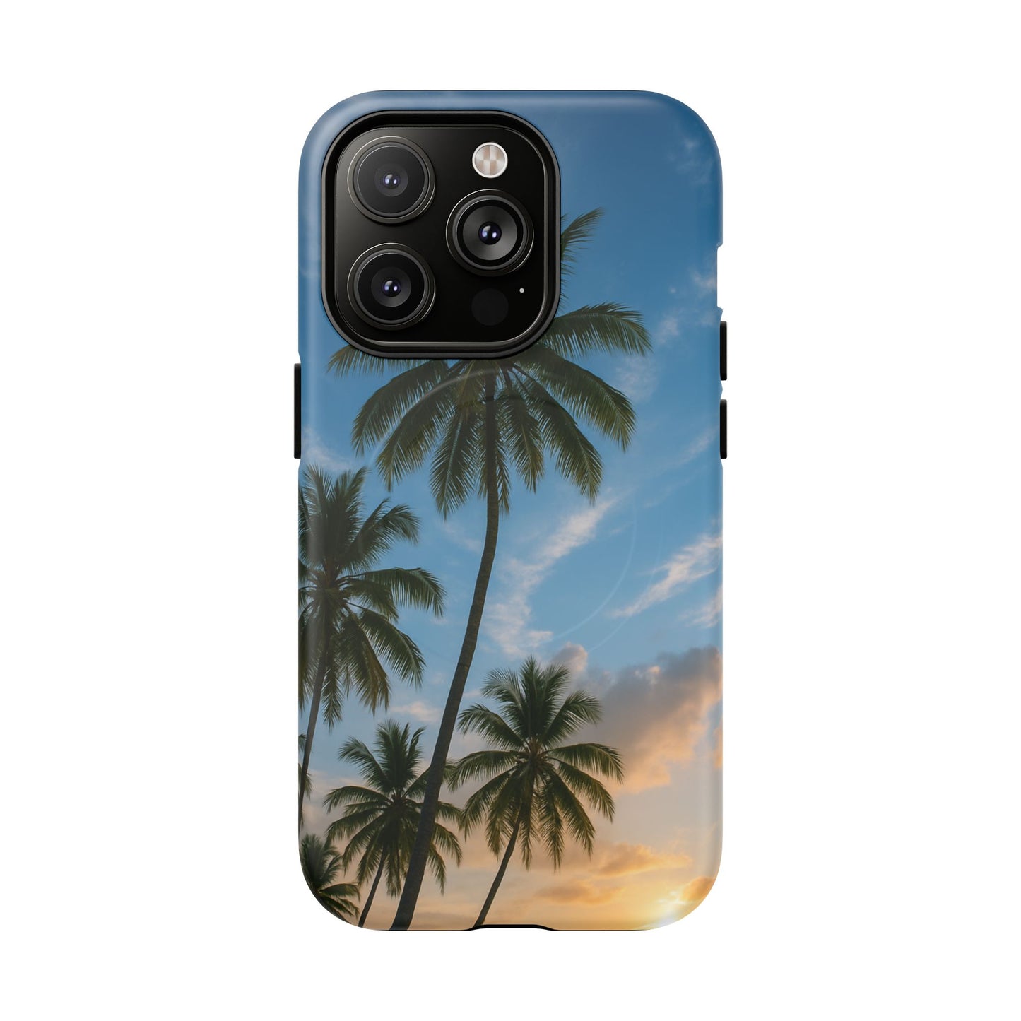Tropische Sonnenuntergang Handyhülle mit Palmen – Sommer Vibes Case für iPhone & Android | Tropisches Strandmotiv